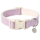 DOGWONG cotton hemp collar closeup shows durable buckle for daily wear
