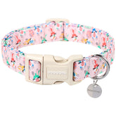 DOGWONG Easter Rabbit Collar closeup with festive pattern for comfortable festive walks