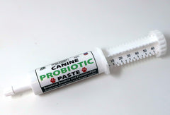 Dogzymes canine probiotic paste 60g jar with smooth texture for daily digestive support.