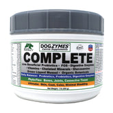 Dogzymes Complete bottle label highlighting digestion-support nutrients.