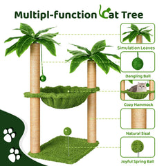 Dohump Cat Tree sisal post - natural scratching to protect furniture.