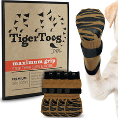 DOK TigerToes premium socks demonstrate floor traction on hardwood surfaces