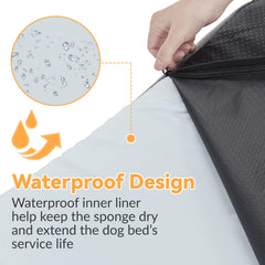 Dokdogs orthopedic dog bed velvet-flannel top demonstrating soft, luxurious sleeping area