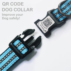 Dokitag QR code ID tag activated via collar buckle for pet profiles.
