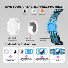 Dokitag soft nylon collar showing reflective stitching for nighttime visibility.