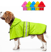 Dolitego dog raincoat waterproof hooded keeps your pup dry on rainy walks.