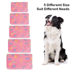 Dono dog blankets paw print design closeup for a playful motif.