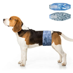 Dono dog diapers package closeup shows camouflage design for discreet protection