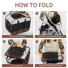 DONORO sturdy-wire-frame kennel provides secure stability for pets.