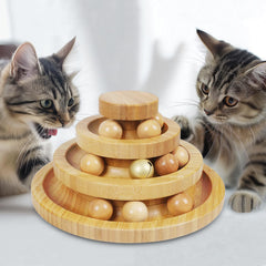 DoogCat cat-ball-track-3-level-assembly: kitten-friendly play tower