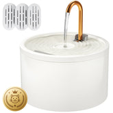 DOOOB Ceramic Cat Water Fountain features flowing water to encourage hydration.