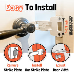 Door Buddy adjustable-width-mechanism enables customizable openings to suit your pets.
