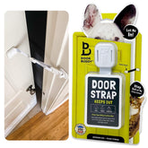 Door Buddy pet door latch grey closeup showing durable latch for cats.