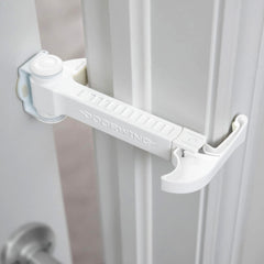 DOORWING portable door lock in use with easy, non-destructive setup.