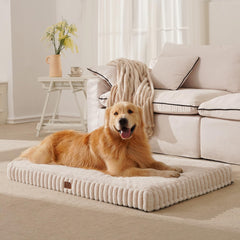 DOPEDIO orthopedic dog bed large cream front view showing size and style for big dogs
