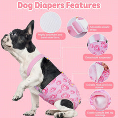 DORA BRIDAL dog diaper detachable suspender closeup enables adjustable protection for moving dogs
