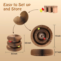 Dosanlues changeable shapes cat toy roller offers versatile play and resting modes