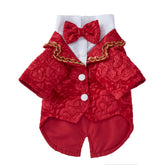 DOTEYAYP dog tuxedo shirt flat lay with bow tie, ideal for formal events
