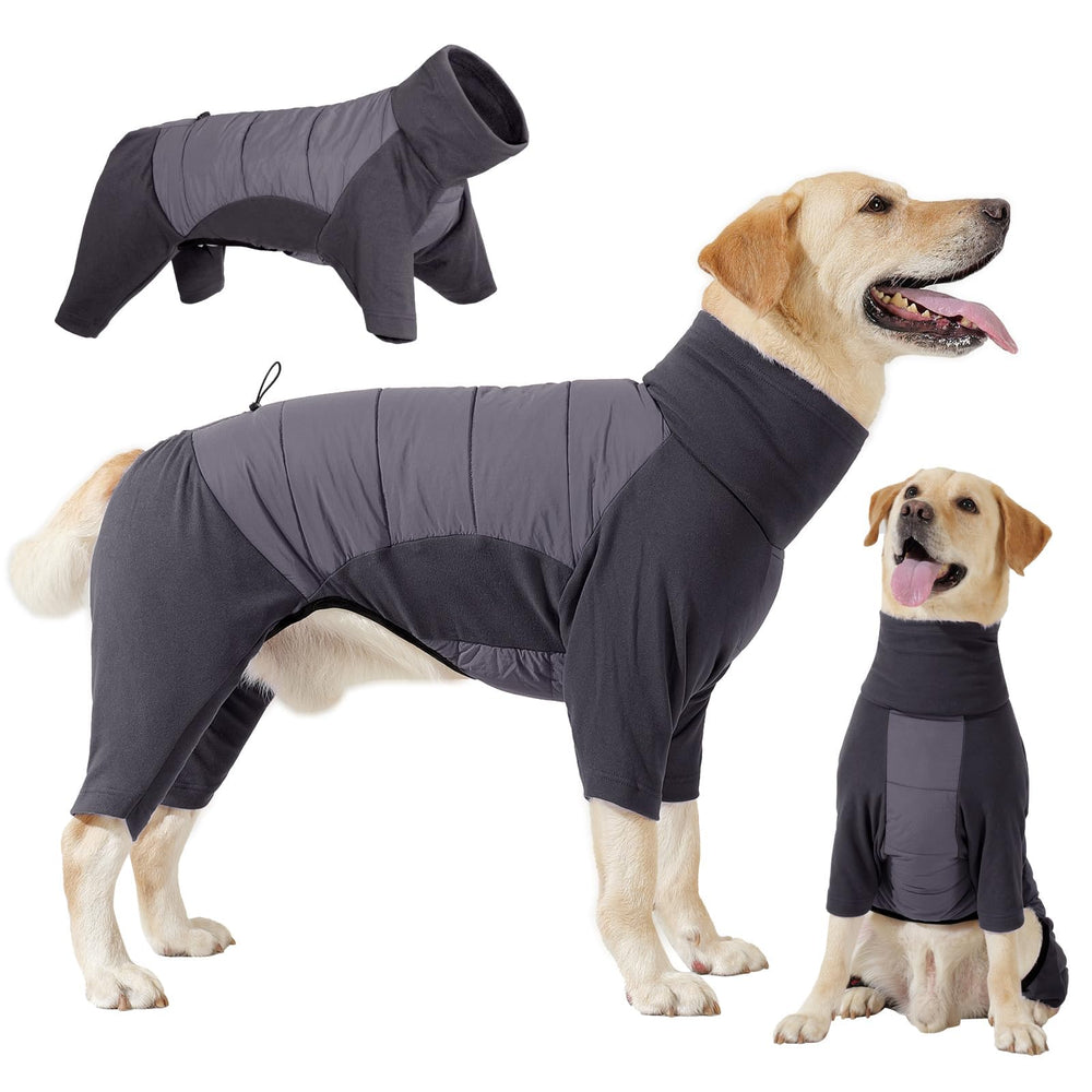 Dotoner dog sweater back-leash opening for quick leash attachment.