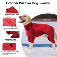 Dotoner dog sweater turtleneck warms the neck for cozy winter strolls.