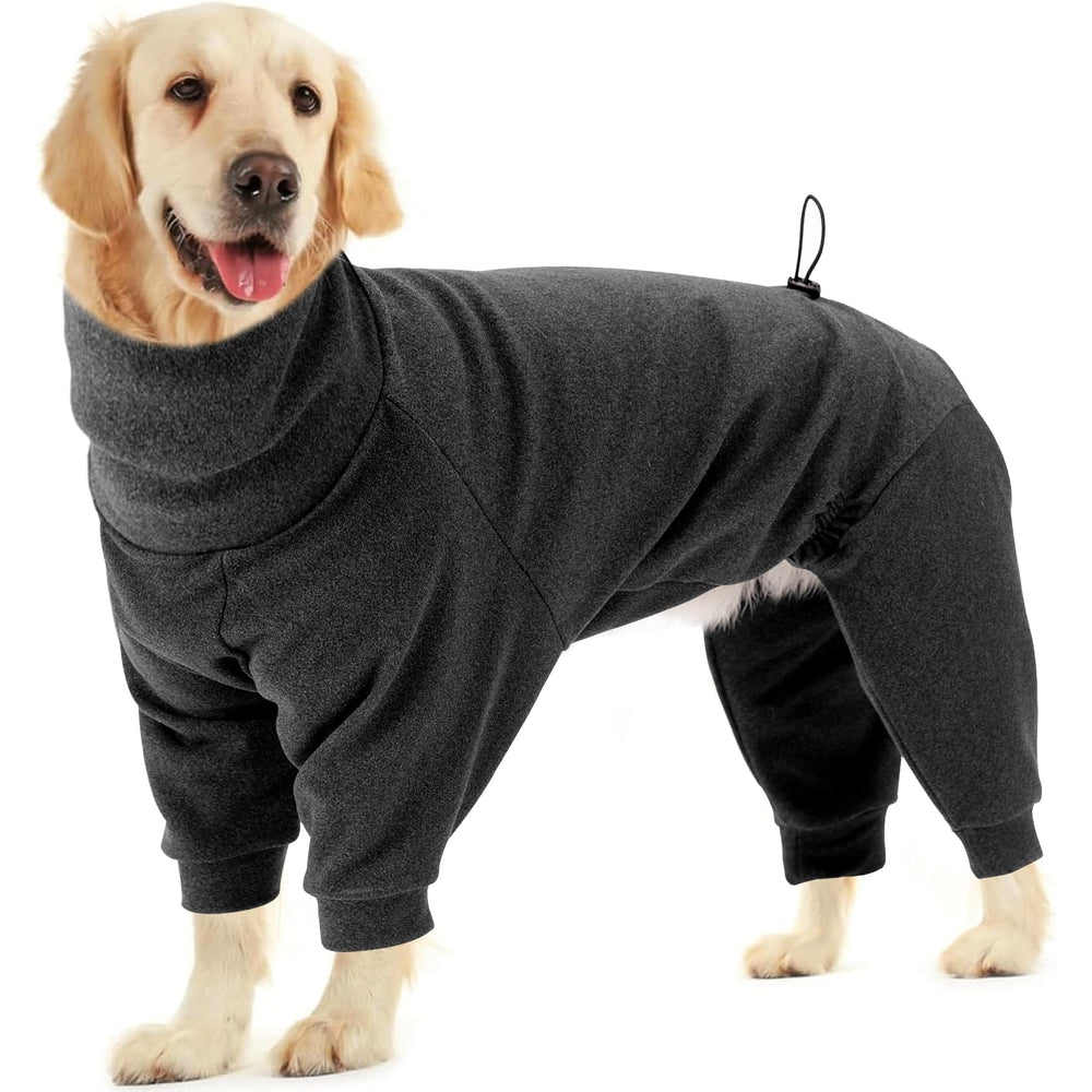 Dotoner pullover dog sweater front view for warmth during winter walks.