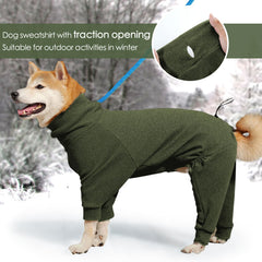 Leash hole design on Dotoner pullover dog sweater supports secure outdoor walks.
