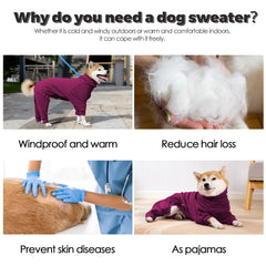 Dotoner pullover dog sweater soft stretch fabric for long wear comfort