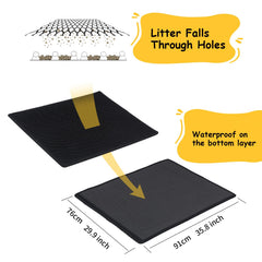DOTPURFECT Cat Litter Mat side-opening edge simplifies cleaning.