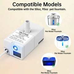 Dotzrin cat fountain pump USB cable illustrates convenient power connectivity.