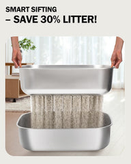 DOWANQO extra large litter box – supports large cats and multi-cat households