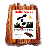 Downtown Pet Supply bully sticks 6in pack for long-lasting chews and dog satisfaction.