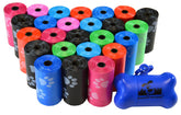 Downtown Pet Supply poop bags dispenser rainbow design clips to leash for quick access.