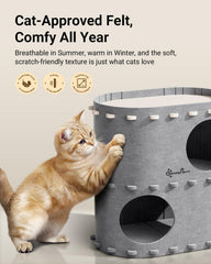 DownyPaws cat hideaway cube for multicats creates private zones and shared fun
