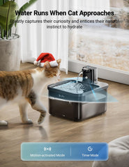 DownyPaws Fursink motion sensor activates water when cat approaches