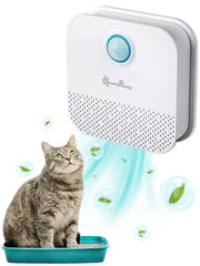 DownyPaws dust-free deodorizer in action keeps the litter box clean