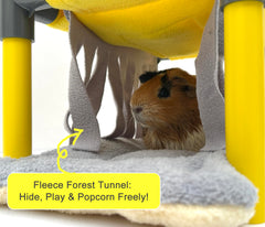 DOZZOPET guinea pigs bunk bed plush mat adds extra comfort for naps
