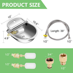 Dpwrrot float valve closeup highlights automatic refill and overflow protection.