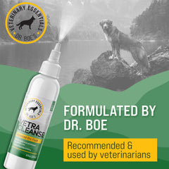 Dr Boe's VetraCleanse Advanced Otic Flush for cats to support gentle ear hygiene.