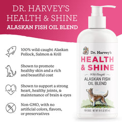 Dr. Harvey's fish oil pump-dispense image for mess-free daily dosing