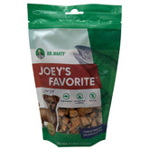 Dr. Marty Joey's Favorite Salmon Dog Treat 4 oz packaging—great for all-breed training rewards.