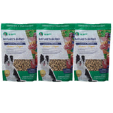 Dr. Marty Nature Blend Freeze-Dried Raw Dog Food bags show premium ingredients for a complete, convenient meal.