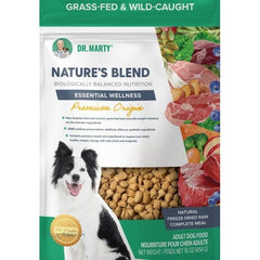 Dr. Marty Nature's Blend freeze-dried raw dog food 16oz bag for convenient, protein-rich meals.