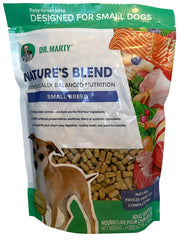 Dr. Marty Nature's Blend real meat chunks image—high-protein natural nutrition with no artificial preservatives.
