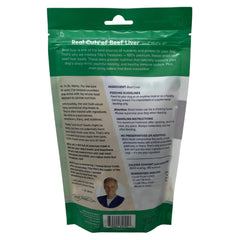 Dr. Marty Tilly's Treasures beef liver dog treat image shows serving bowl for a tasty, protein-rich snack