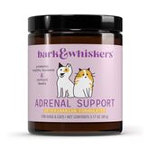 Dr. Mercola Bark & Whiskers Adrenal Support bottle promotes balanced hormones in pets.
