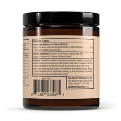 Dr. Mercola Bark & Whiskers curcumin dosing scoops enable easy daily administration.