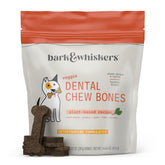 Dr. Mercola Bark & Whiskers packaging highlights vet-formulated dental care.