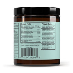 Dr. Mercola Bark & Whiskers bottle back highlights usage and ingredients.