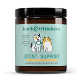 Dr. Mercola Bark & Whiskers joint-support bottle front promotes mobility.
