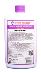 Waste-Away Reef label shows dosing guidance for easy weekly reef tank care